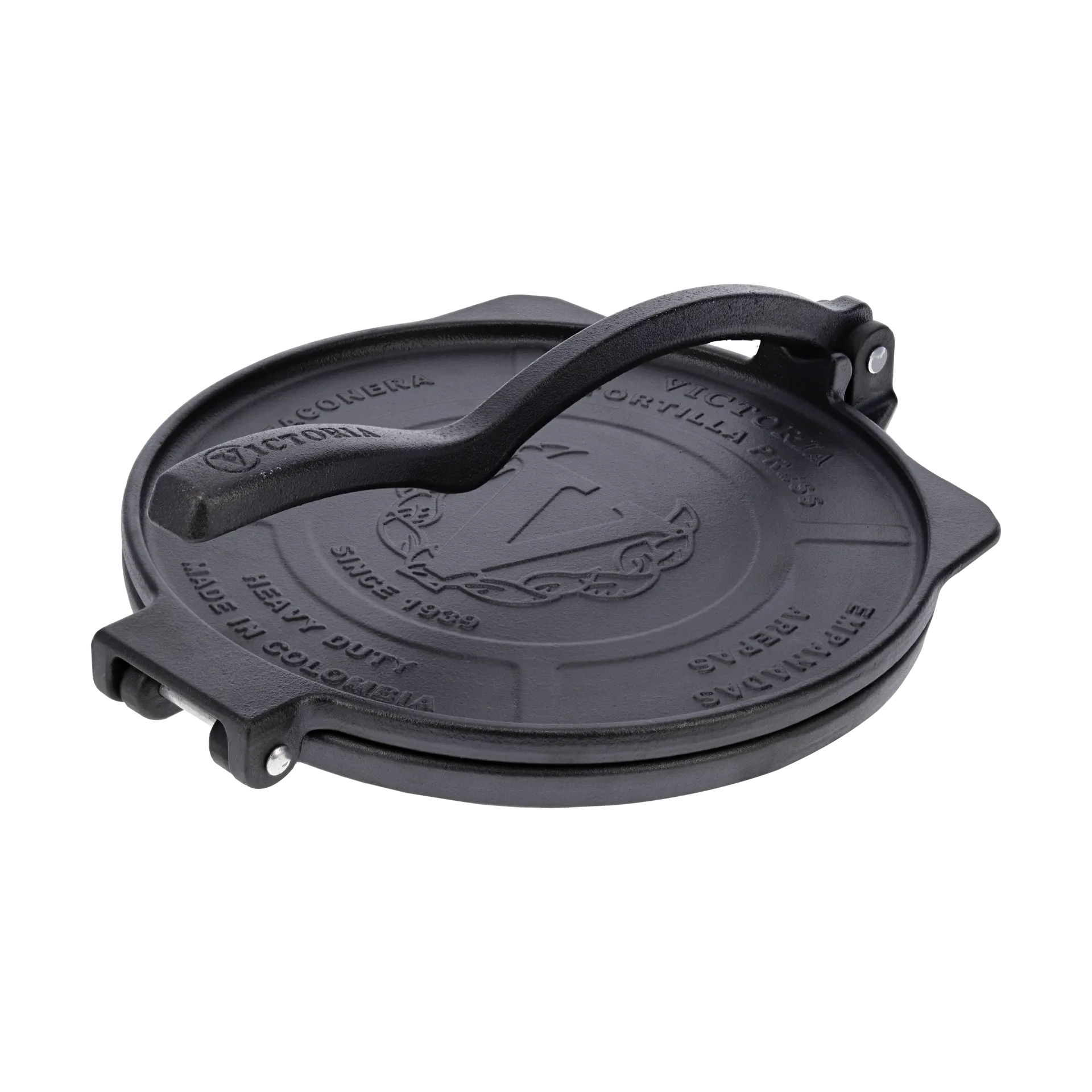 Heavy duty tortillapressi Ø25 cm, Musta Victoria