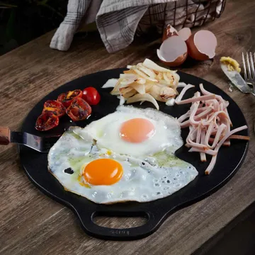 Victoria Tawa paistohälli valurautaa, pre-seasoned - Ø38 cm - Victoria