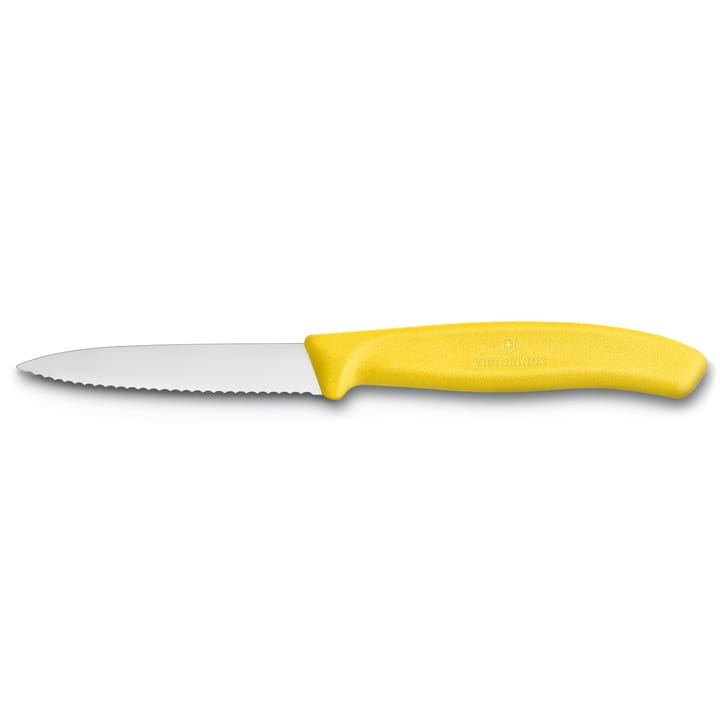 Swiss Classic vihannes-/ kuorimaveitsi hammastettu 8 cm, Keltainen Victorinox