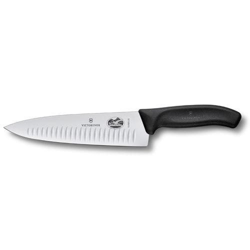 Victorinox kokkiveitsi uritettu 20 cm, Musta Victorinox