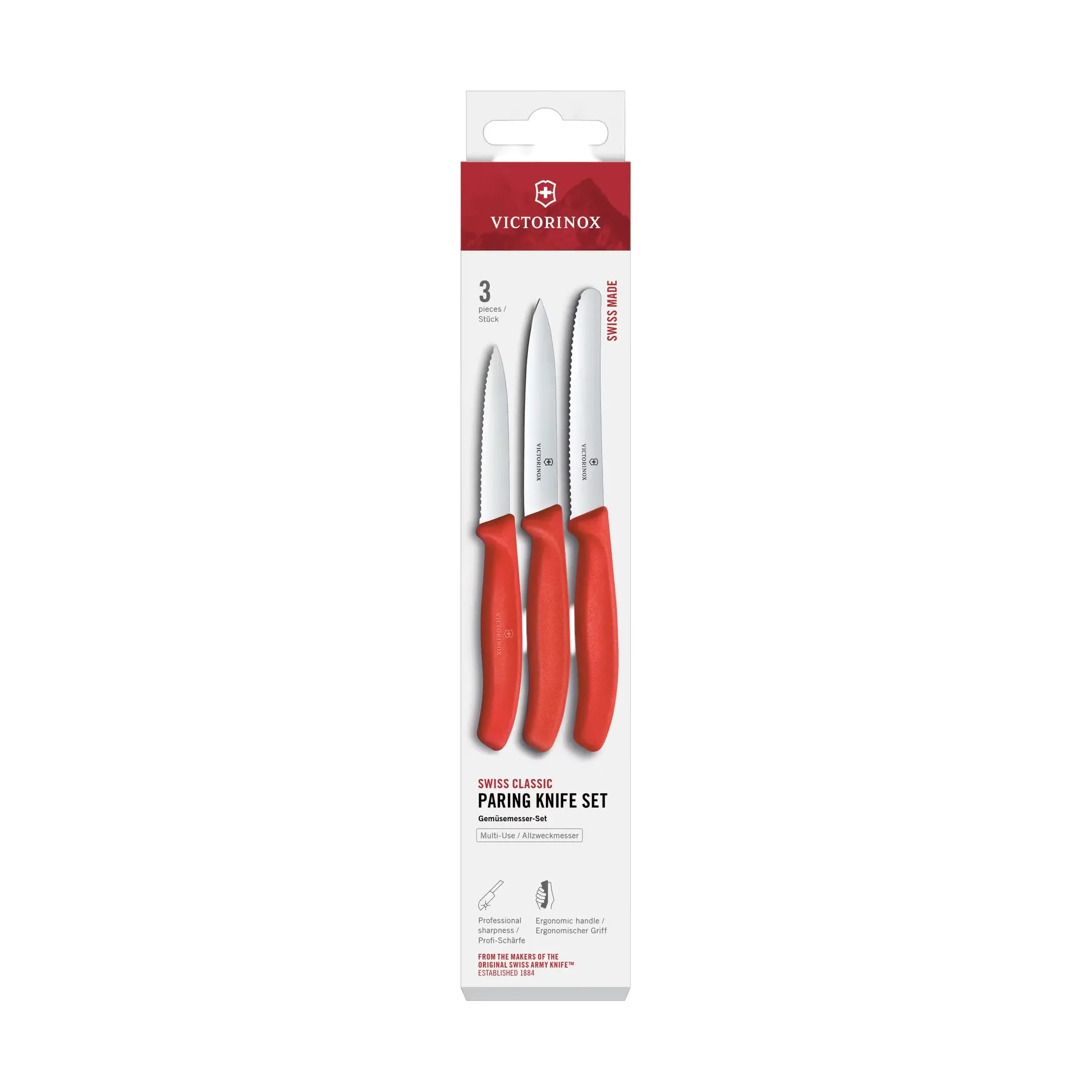 Victorinox Swiss Classic kuorimaveitsisetti 3 osaa, Musta Victorinox