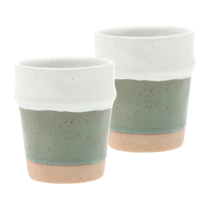 Evig espressokuppi 10 cl 2-pakkaus - Vihreä-valkoinen - Villa Collection