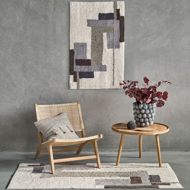Laerk matto, Harmaa/offwhite, 90x180 cm Villa Collection