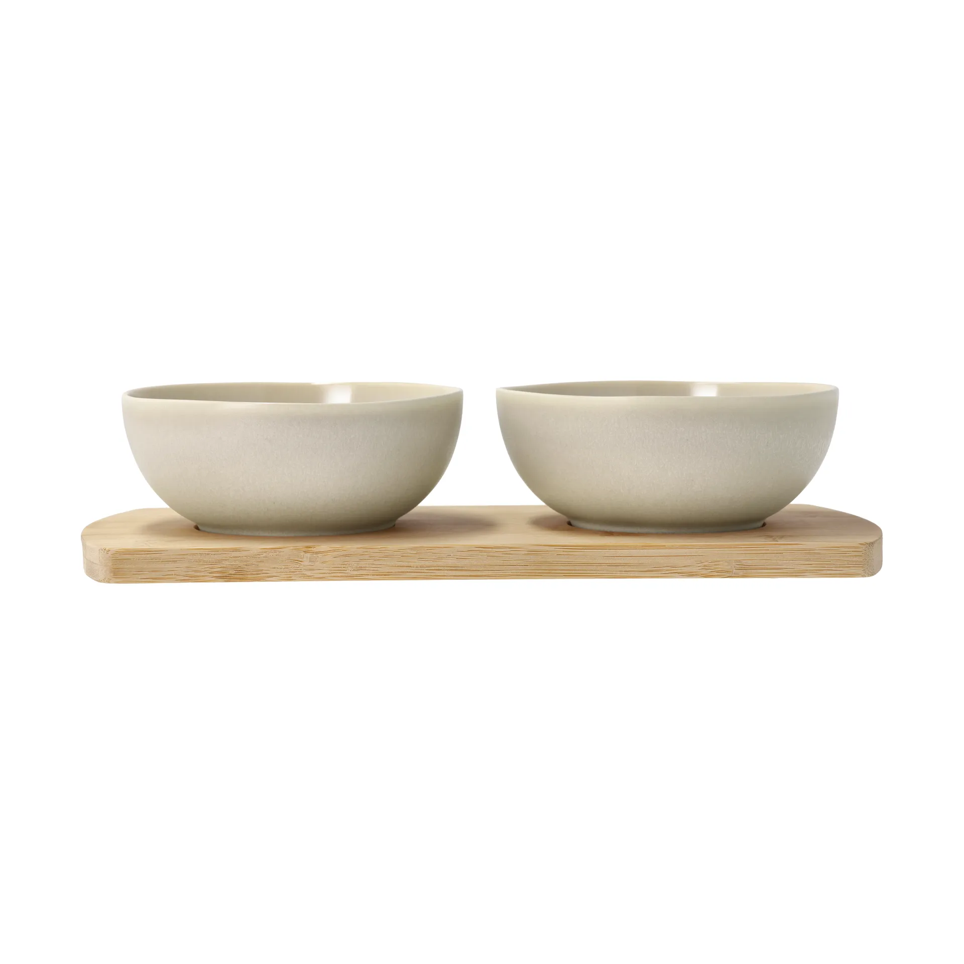 Shoku bambutarjotin kahdella kulholla, Beige Villa Collection