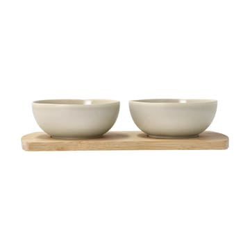 Shoku bambutarjotin kahdella kulholla - Beige - Villa Collection