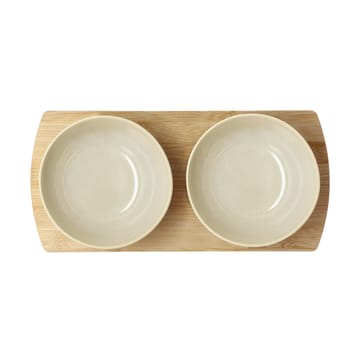 Shoku bambutarjotin kahdella kulholla - Beige - Villa Collection