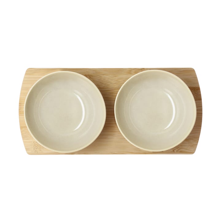 Shoku bambutarjotin kahdella kulholla, Beige Villa Collection