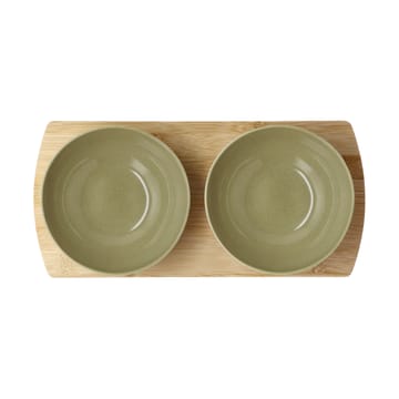 Shoku bambutarjotin kahdella kulholla - Pure Green - Villa Collection