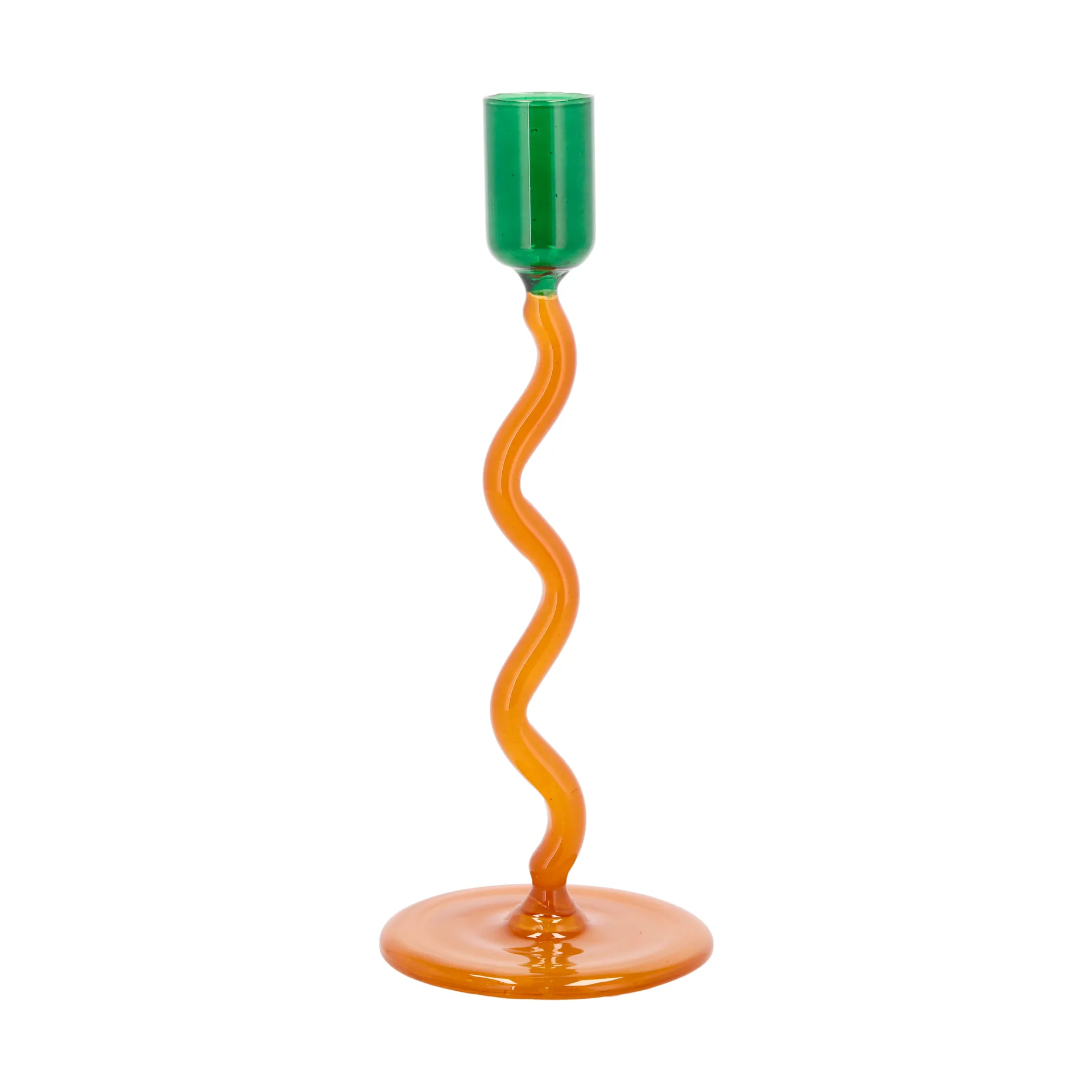 Styles kynttilänjalka 19,6 cm, Green-amber Villa Collection