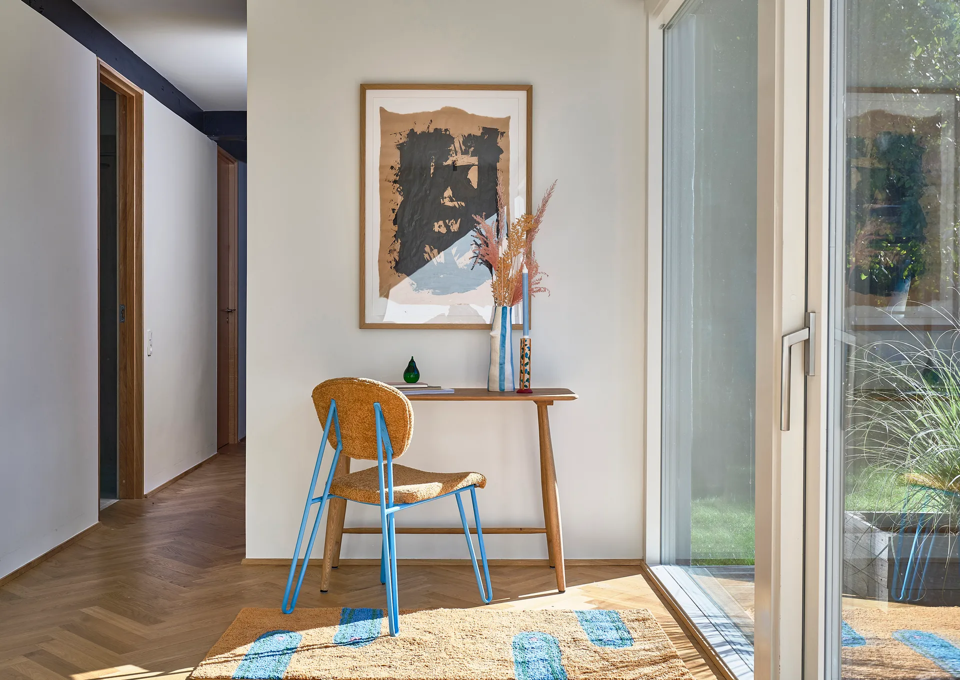 Styles kynttilänjalka täplät 21 cm, Blue-orange Villa Collection