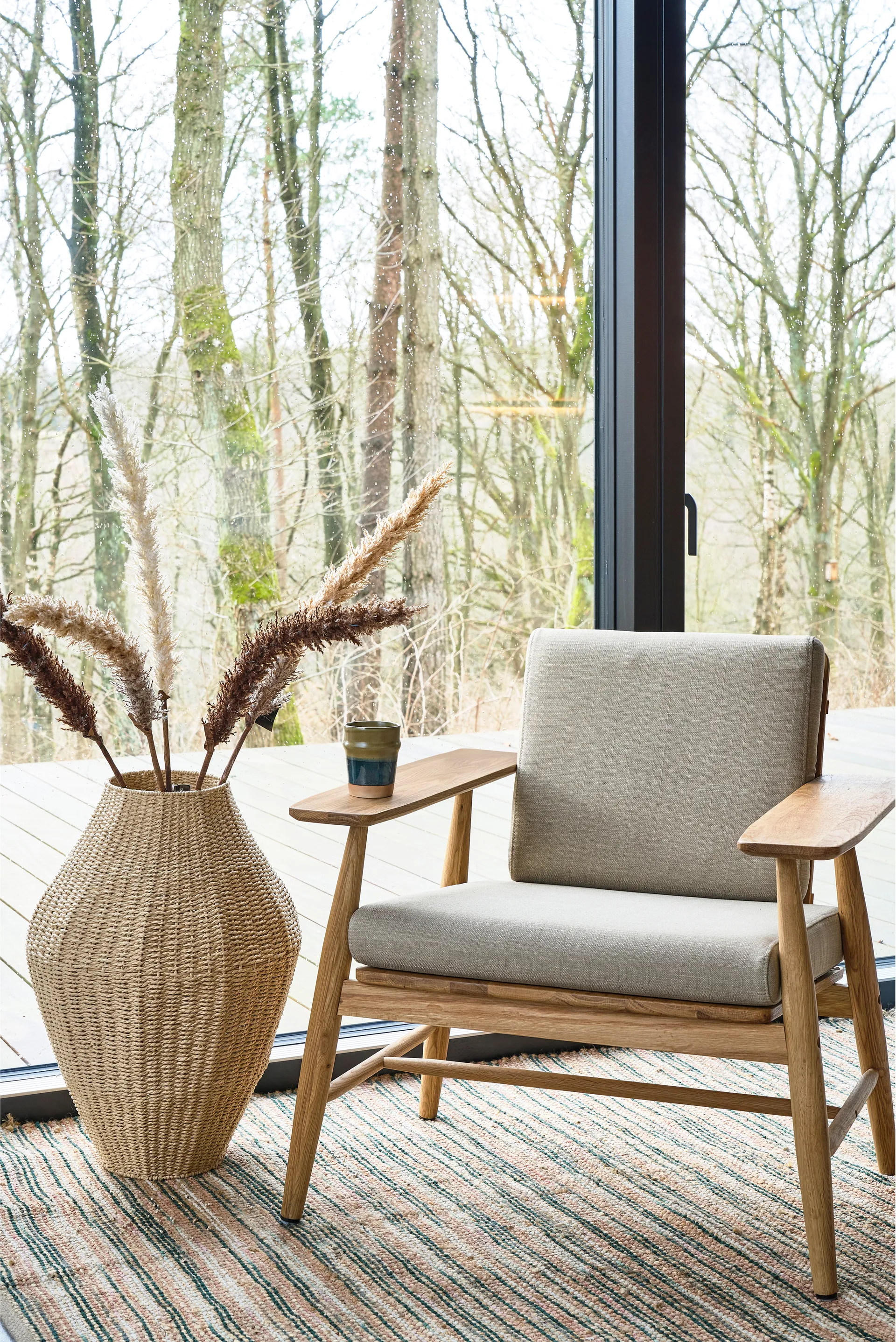 Vem matto, Green-nature-pink, 70x250 cm Villa Collection