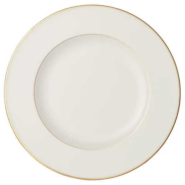Villeroy & Boch Anmut Gold -lautanen, Ø 27 cm Valkoinen