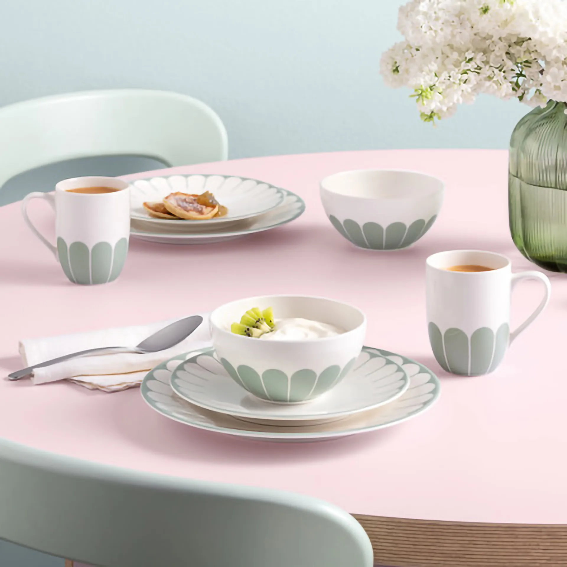 Fleur lautanen Ø21 cm, White-green Villeroy & Boch