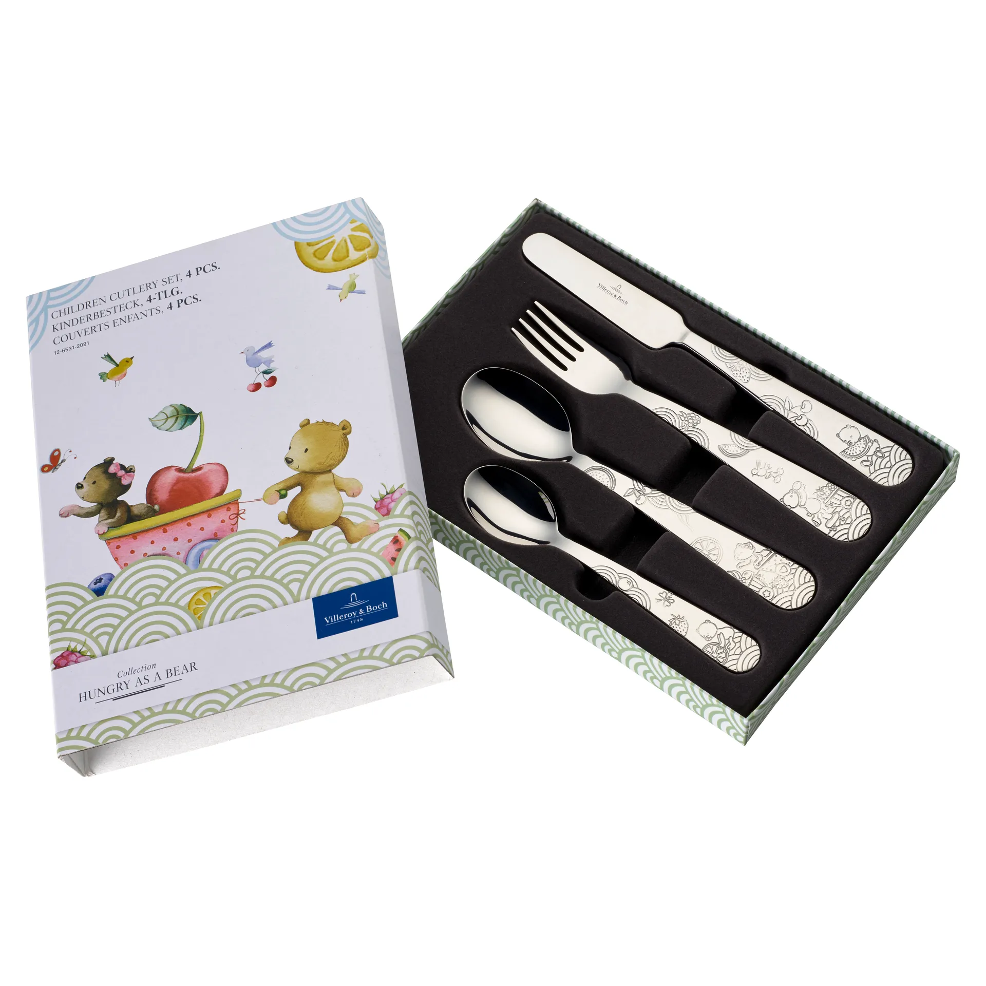 Hungry as a Bear -lasten aterimet, 4 osaa, Ruostumaton teräs Villeroy & Boch