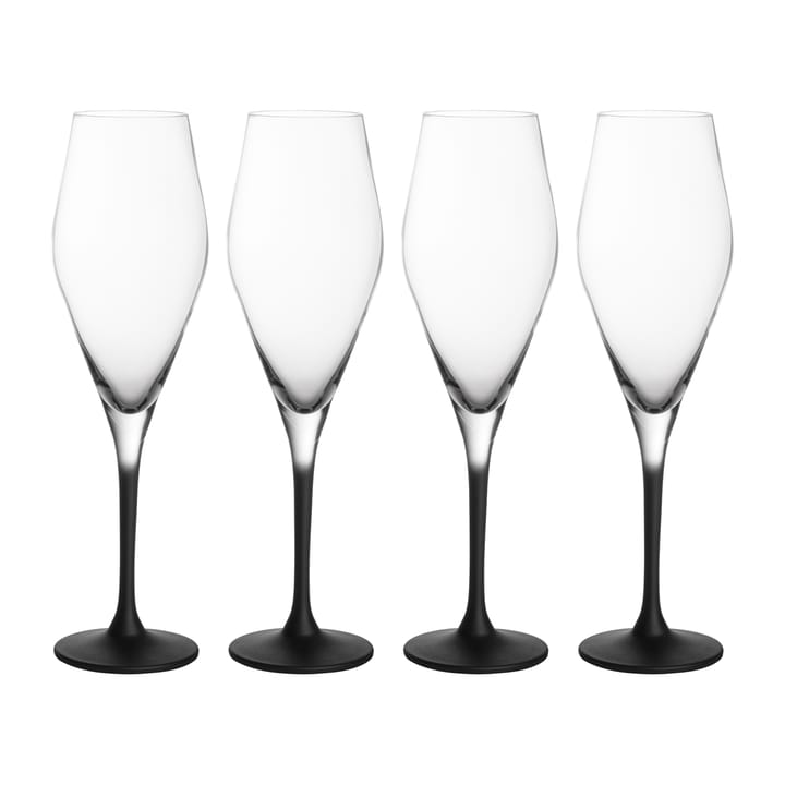 Manufacture Rock champagnelasi 26 cl 4 kpl - Kirkas-musta - Villeroy & Boch