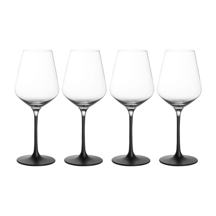 Manufacture Rock valkoviinilasi 38 cl 4 kpl - Kirkas-musta - Villeroy & Boch