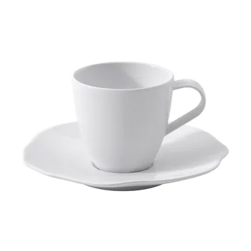 Pura espressokuppi ja aluslautanen - Valkoinen, 2 kpl - Villeroy & Boch