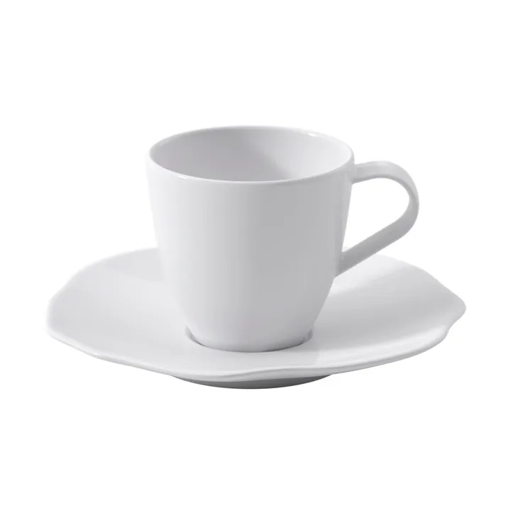 Pura espressokuppi ja aluslautanen - Valkoinen, 2 kpl - Villeroy & Boch