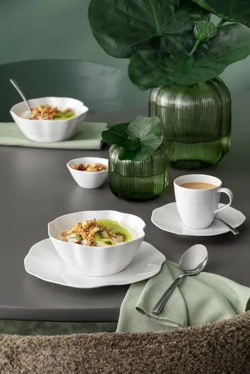 Pura kuppi ja aluslautanen - Valkoinen, 2 kpl - Villeroy & Boch