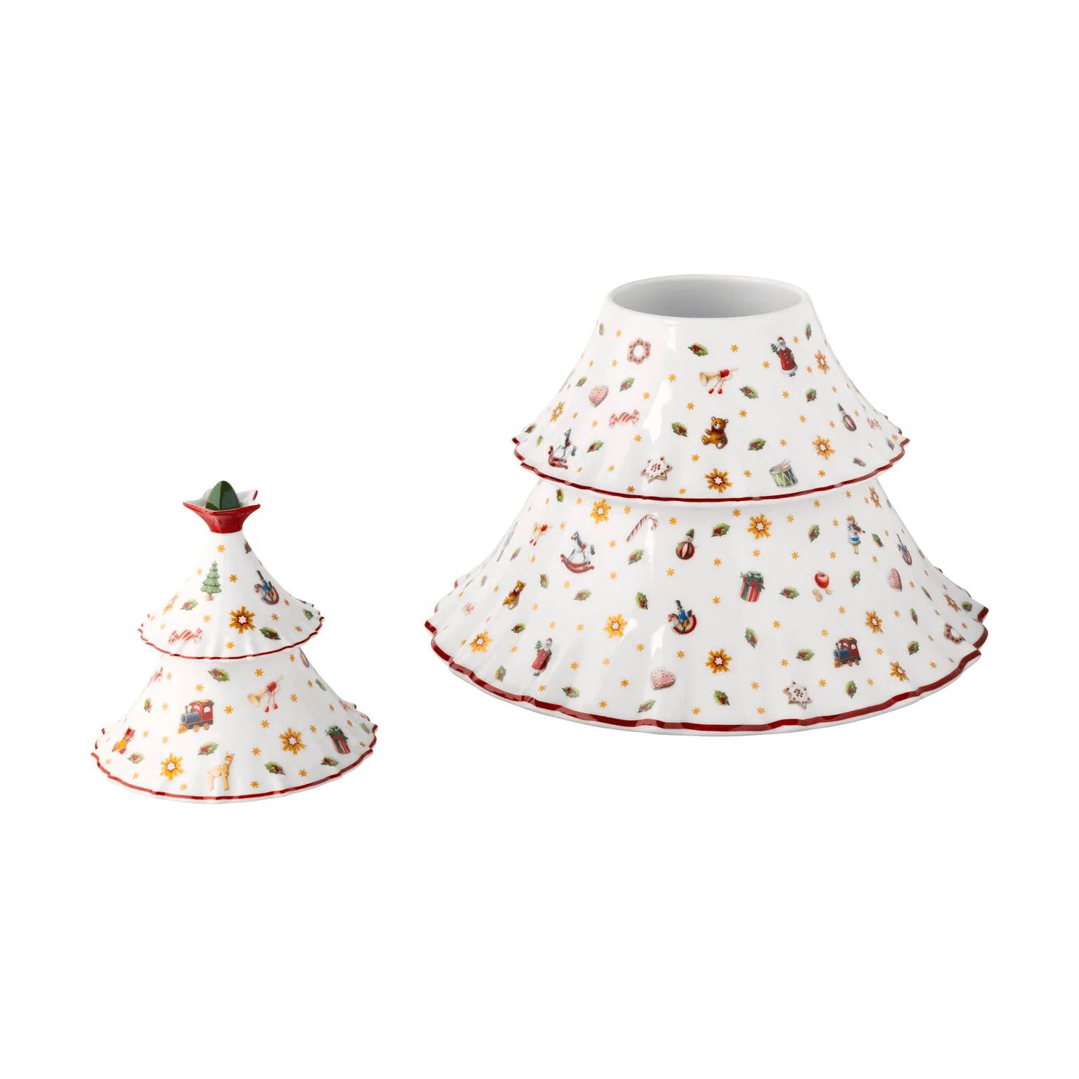 Toy's Delight säilytyspurkki puuta, Valkoinen-punainen, 4 kpl Villeroy & Boch