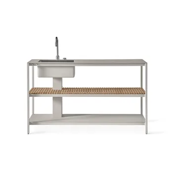 Vipp742 Open-Air keittiömoduuli altaalla - Warm grey, 154x59x93 cm - Vipp