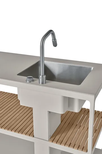 Vipp742 Open-Air keittiömoduuli altaalla - Warm grey, 154x59x93 cm - Vipp