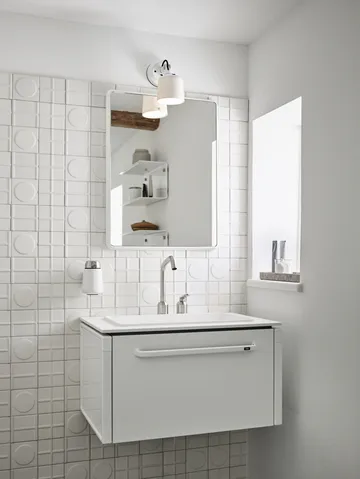 Vipp911 seinäpeili small 50x66,5 cm - valkoinen - Vipp