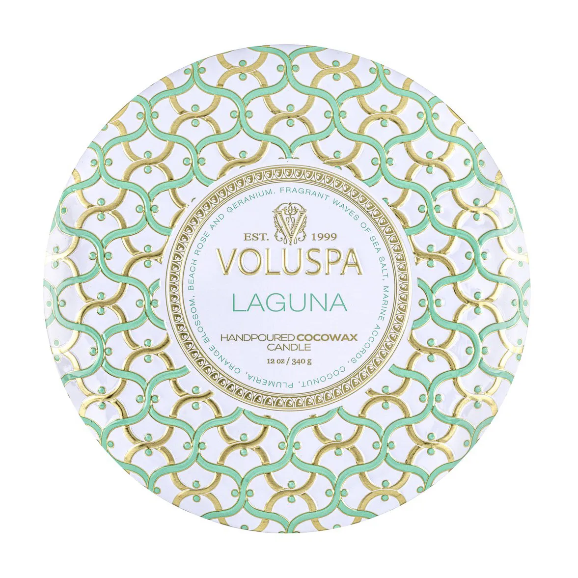 Maison Blanc 3-wick Tin tuoksukynttilä 40 tuntia, Laguna Voluspa