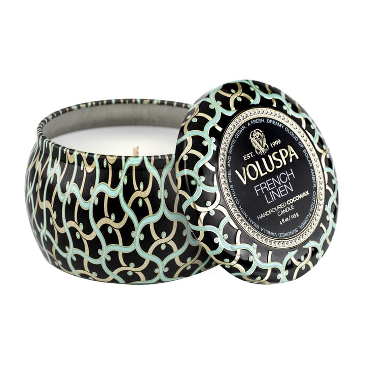 Maison Noir Mini Tin tuoksukynttilä 25 tuntia - French Linen - Voluspa