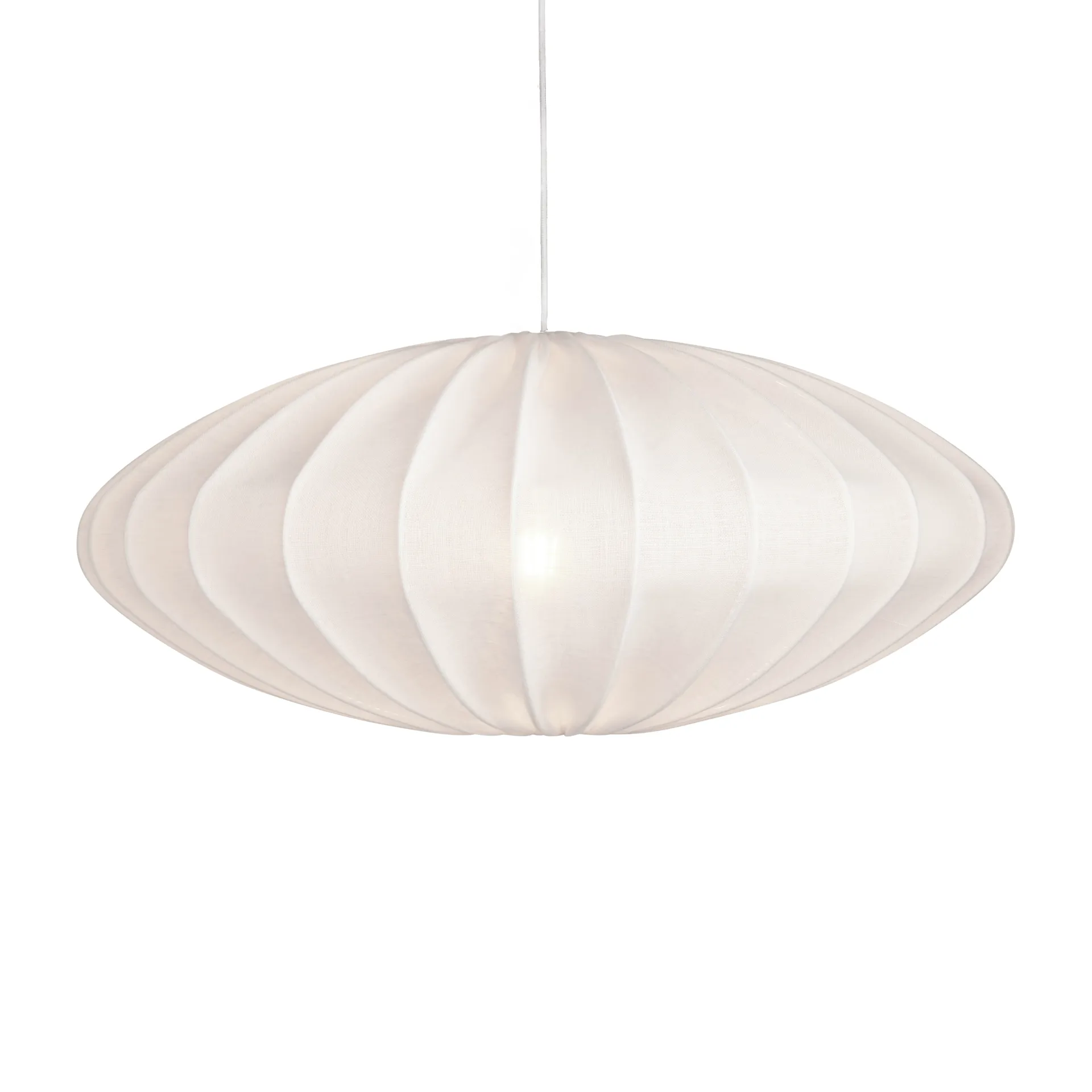Ellipse lampunvarjostin 65 cm pellava, Valkoinen Watt & Veke