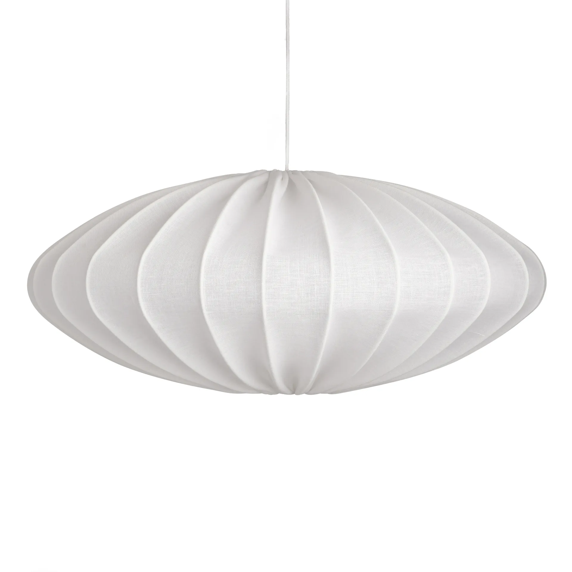 Ellipse lampunvarjostin 65 cm pellava, Valkoinen Watt & Veke