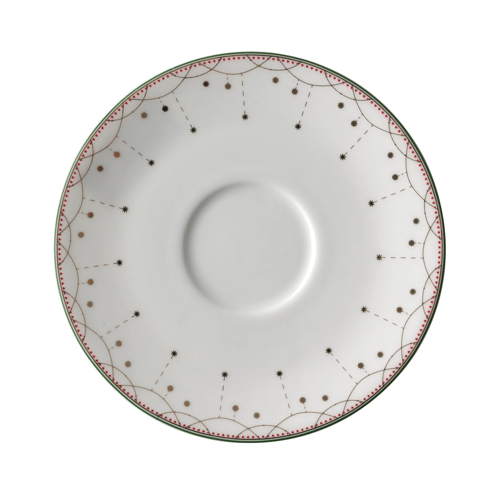 Julemorgen aluslautanen 30 cl:n mukille, Valkoinen Wik & Walsøe