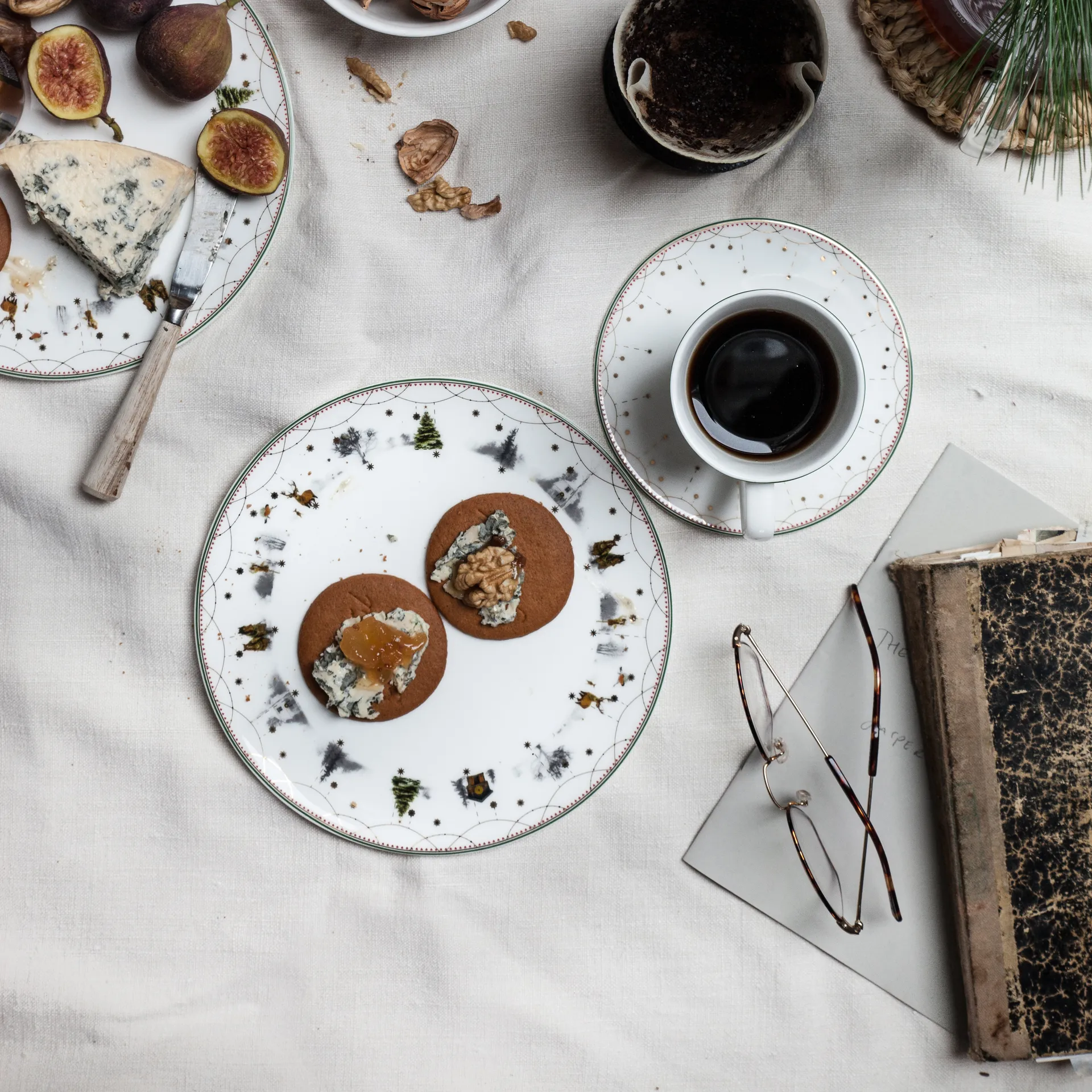 Julemorgen lautanen Ø20 cm 6-pakkaus Wik & Walsøe