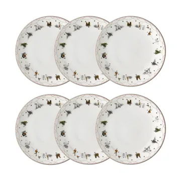 Julemorgen lautanen Ø28 cm 6-pakkaus - undefined - Wik & Walsøe