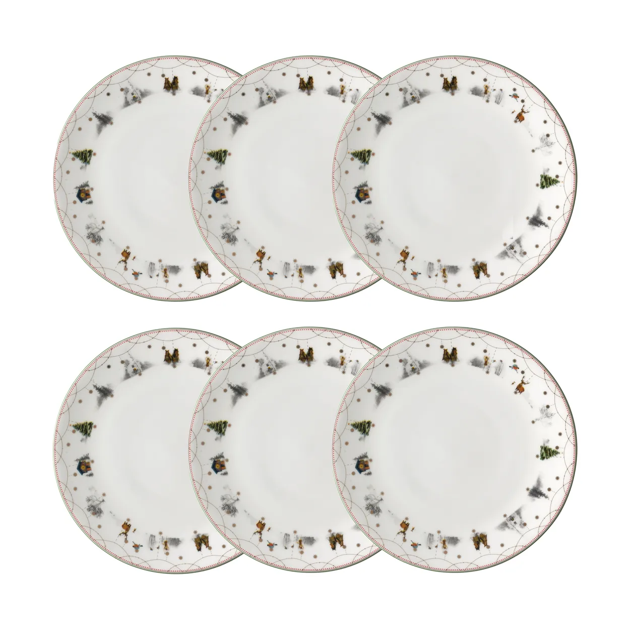 Wik & Walsøe Julemorgen lautanen Ø28 cm 6-pakkaus Julemorgen lautanen Ø28 cm 6-pakkaus