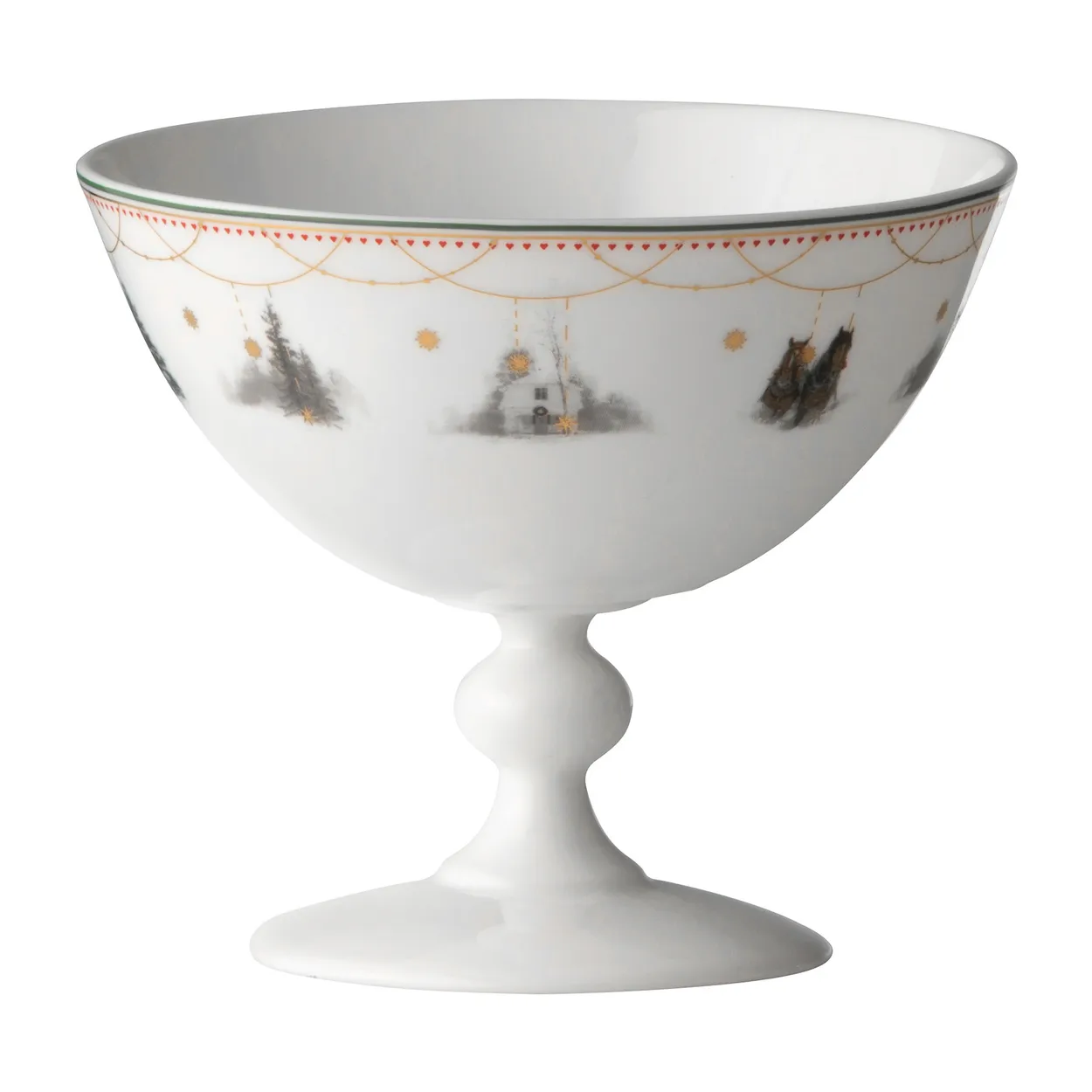 Wik & Walsøe Julemorgen Story jalallinen kulho Ø13 cm