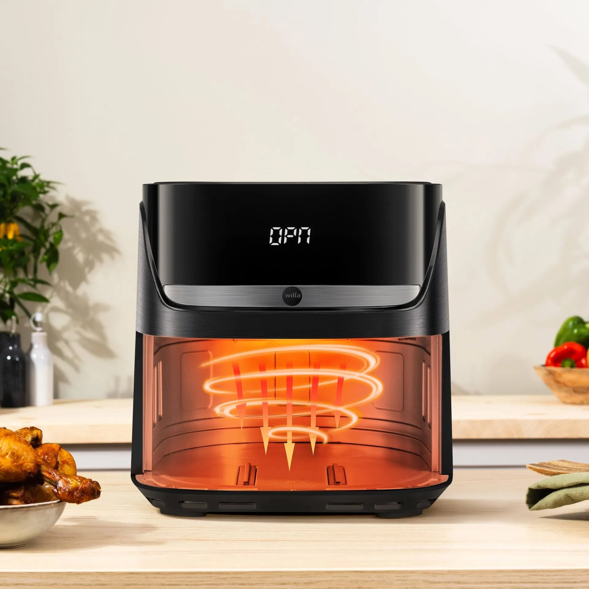 Wilfa AF4B-40P Crispier airfryer airfryer, Musta, 4 l Wilfa