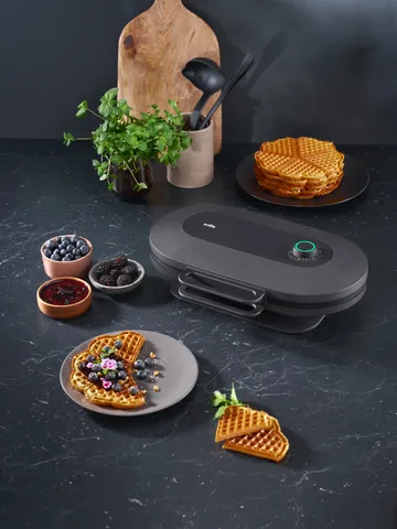 Wilfa Joy vohvelirauta, tupla - Musta, 1500 W - Wilfa