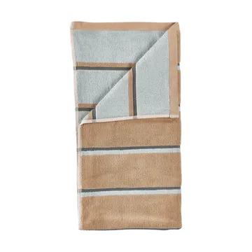 saunapyyhe - Camel–ice blue–olive green, 70x140 cm - Zone Denmark