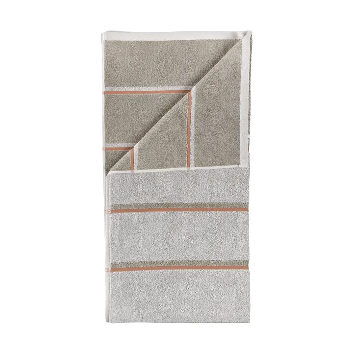 saunapyyhe - Soft grey-eukalyptus-terrakotta, 70x140 cm - Zone Denmark