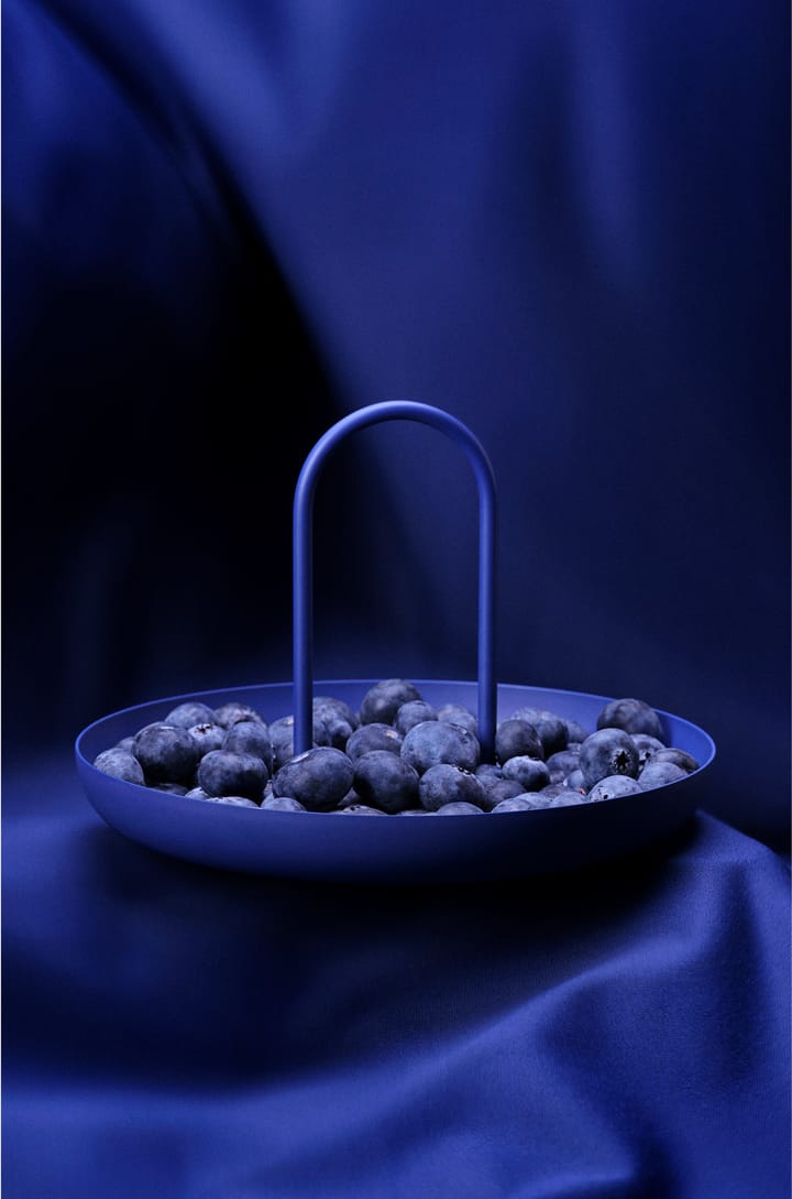Singles tarjotin kahvalla Ø 20 cm, Indigo Blue Zone Denmark