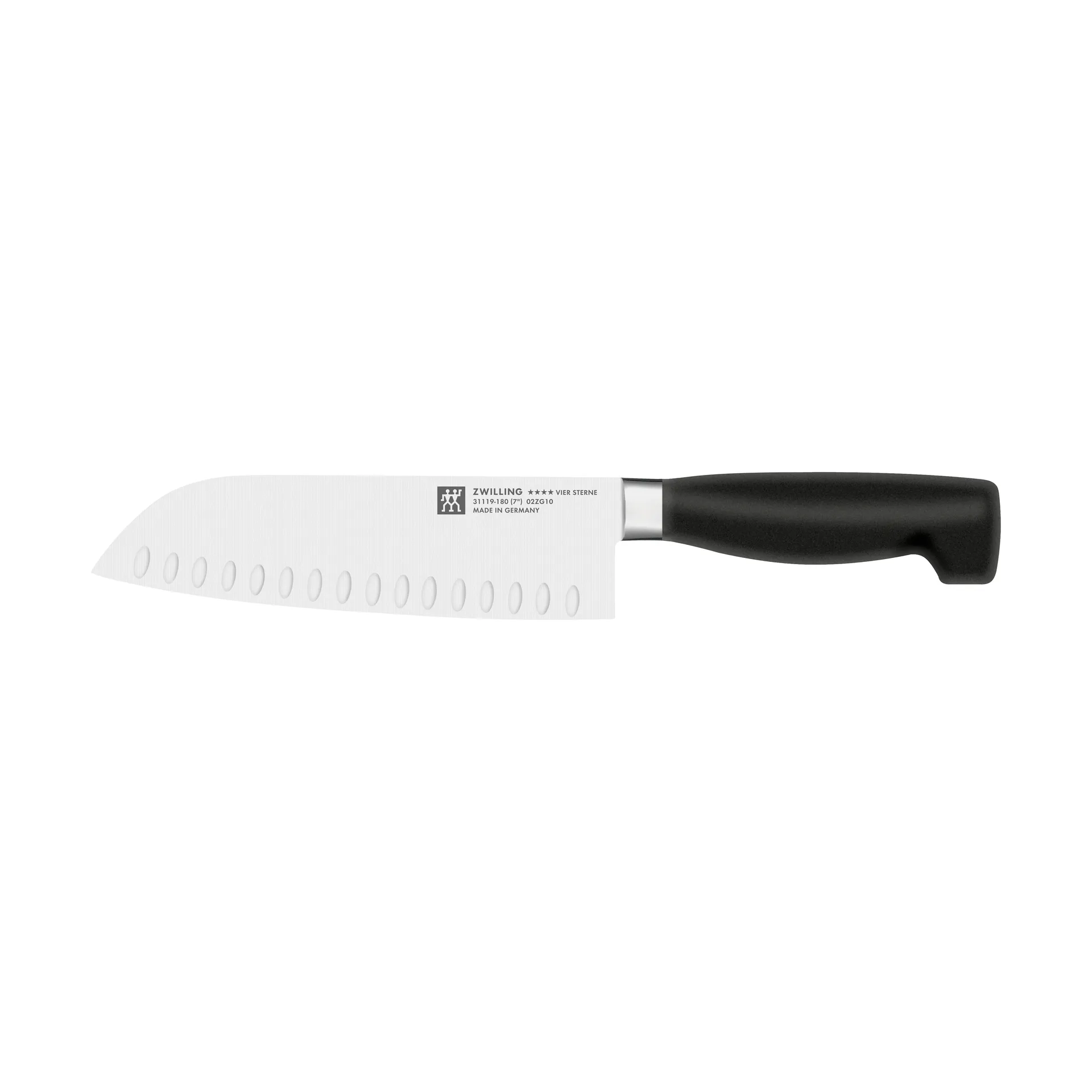 Zwilling Four star santokuveitsi  18 cm, Musta-ruostumaton teräs Zwilling
