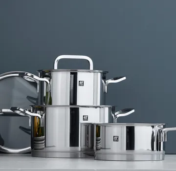 Zwilling Moment S -patasetti, 3 osaa - Ruostumaton teräs-musta - Zwilling