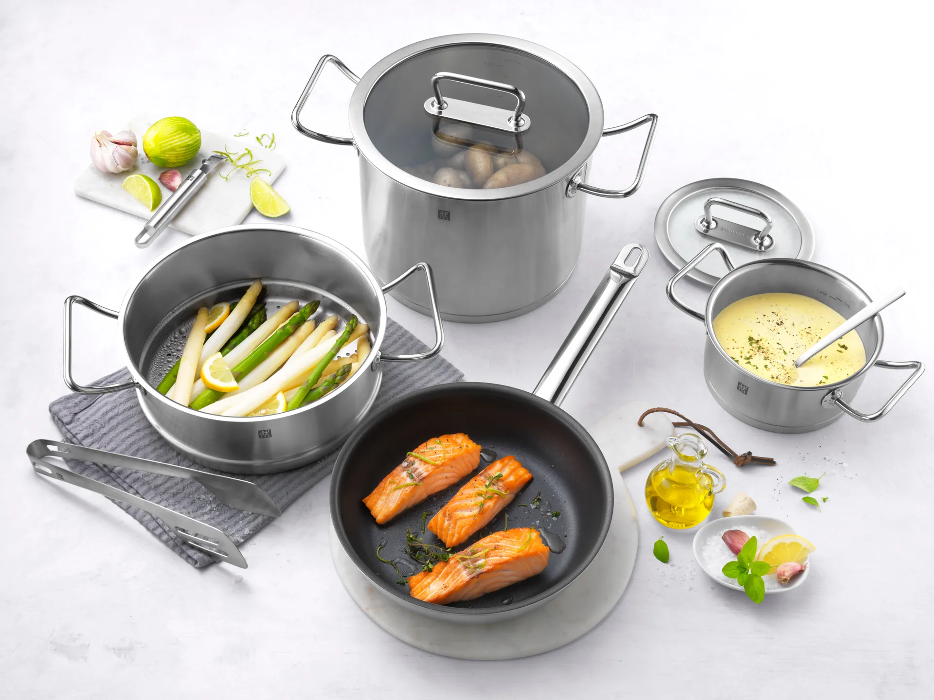 Zwilling pro kattila korkea lasikannella ruostumatonta terästä., 3,5 L Zwilling